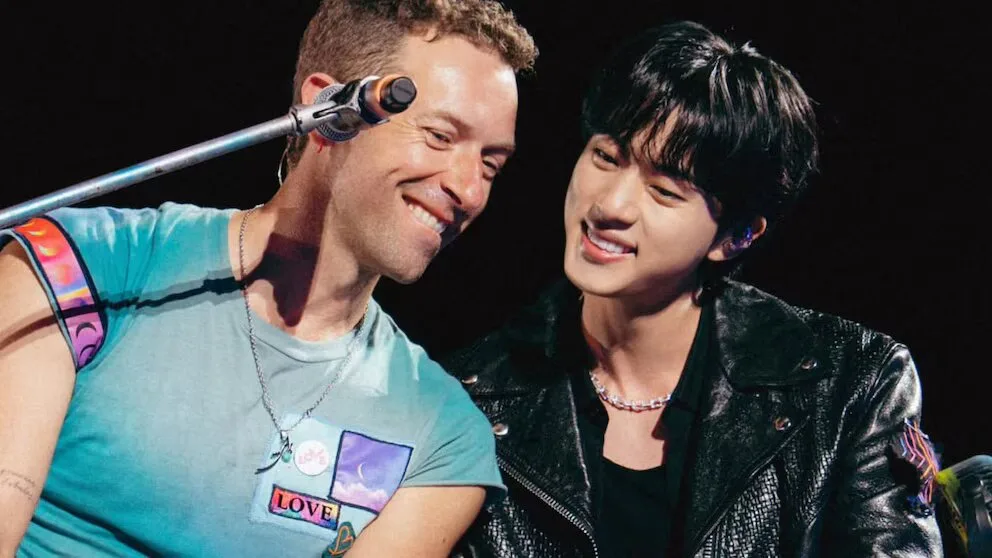 Hasta la lágrimas Así fue el reencuentro entre Chris Martin y Jin de BTS
