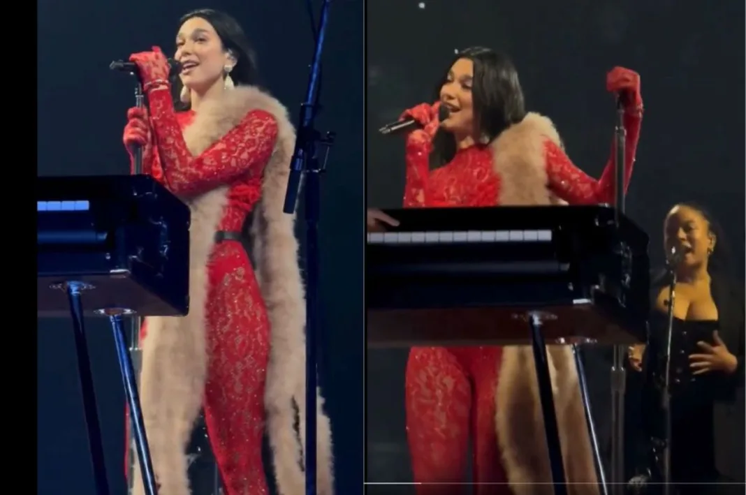 Dua Lipa sorprende al público al cantar ‘Me gustas tú’ en Madrid