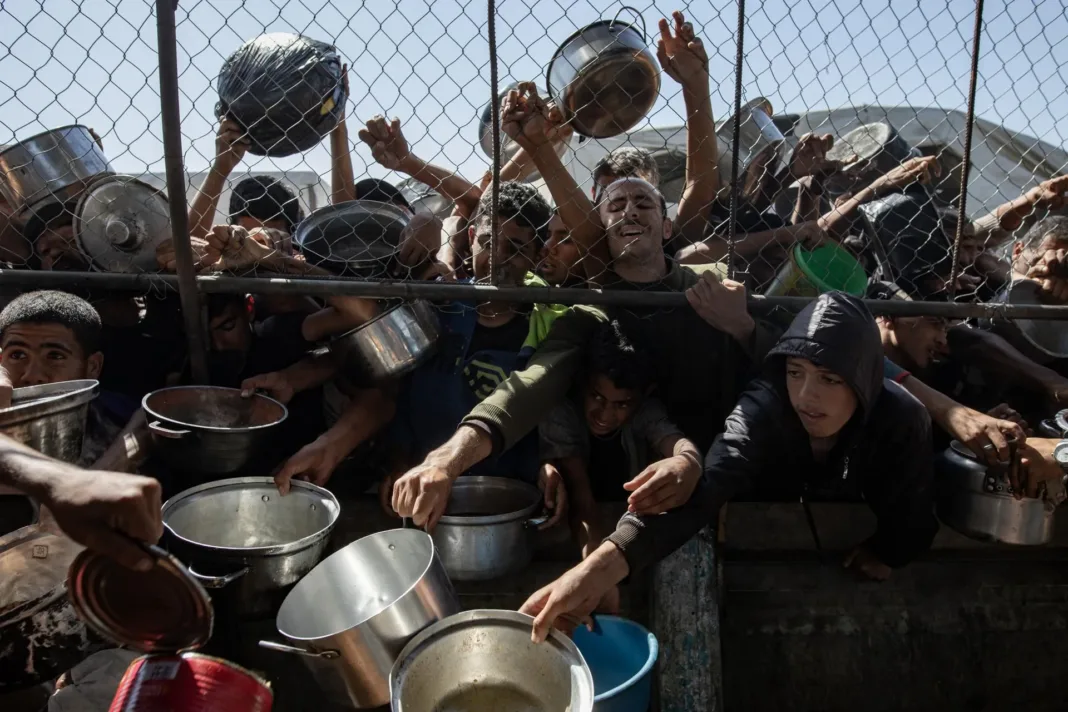 Gazatíes saquean camiones con ayuda humanitaria en Gaza