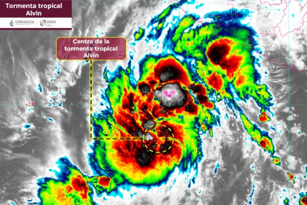 México por tormenta tropical Alvin