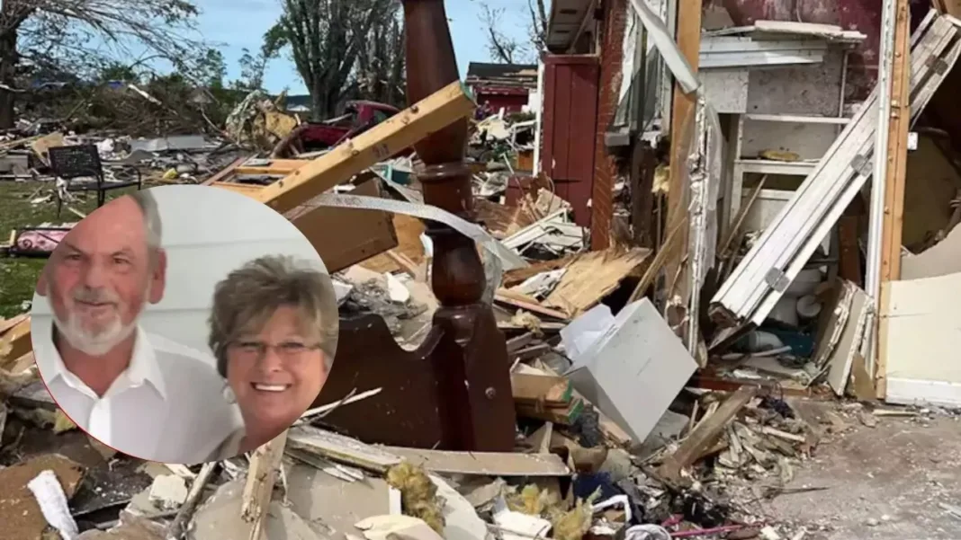 pareja sobrevive a tornado aferrados el uno al otro